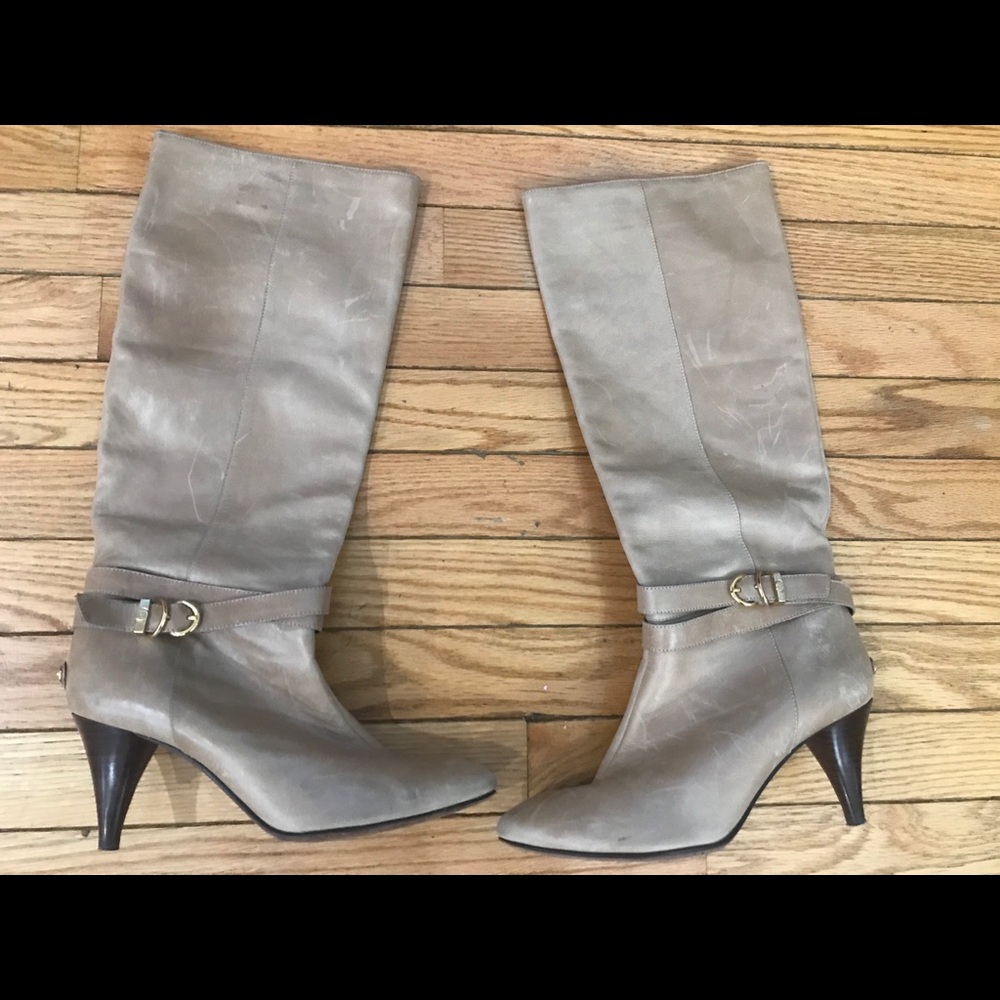 BCBG Beige knee boots